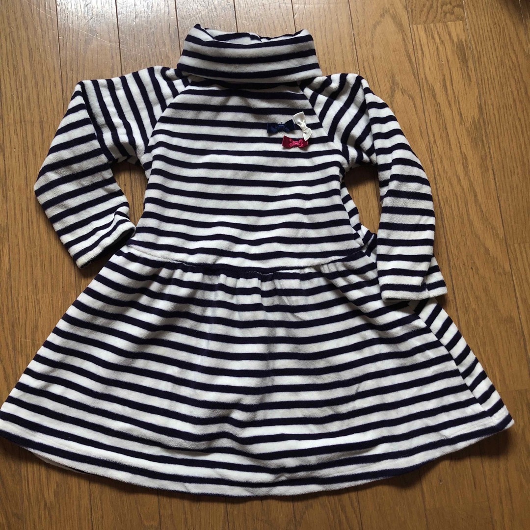 Seraph(セラフ)のセラフ　ボーダー　ワンピース　95 キッズ/ベビー/マタニティのキッズ服女の子用(90cm~)(ワンピース)の商品写真