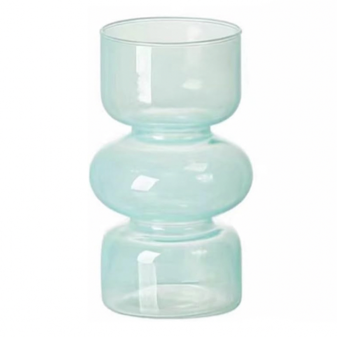 花瓶 北欧 ブルー ガラス 花器 フラワーベース ガラスボトル インテリア インテリア/住まい/日用品のインテリア小物(花瓶)の商品写真