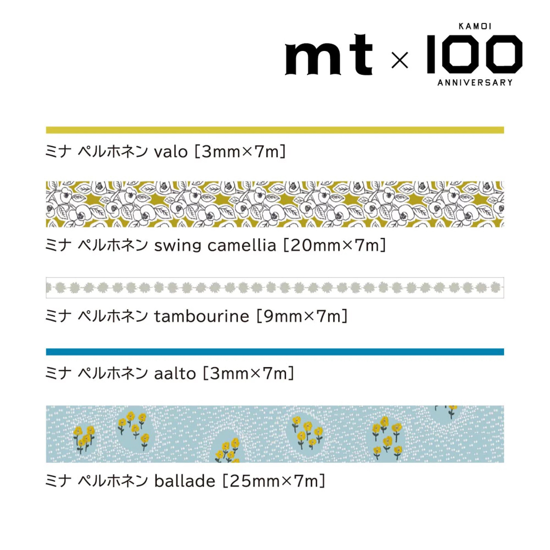 mina perhonen(ミナペルホネン)のmt×ミナペルホネン カモ井100周年　swing camellia 2点 エンタメ/ホビーのアート用品(その他)の商品写真