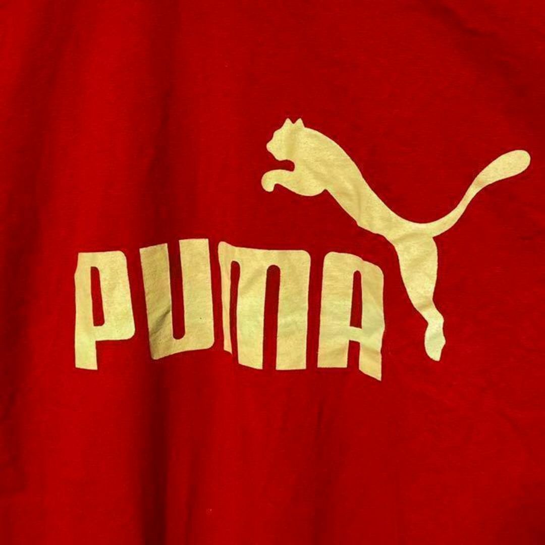 PUMA レッド 赤 デカロゴ USA古着 90s 半袖 Tシャツ ゆるダボ メンズのトップス(Tシャツ/カットソー(半袖/袖なし))の商品写真