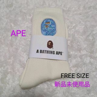 アベイシングエイプ(A BATHING APE)のA BATHING APE  エイプ　ソックス　メンズ　靴下　フリー5414(ソックス)