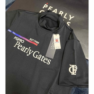 パーリーゲイツ(PEARLY GATES)の新品 パーリーゲイツ ベアカノコ半袖ハイネックカットソー(4)M/紺 最新モデル(ウエア)