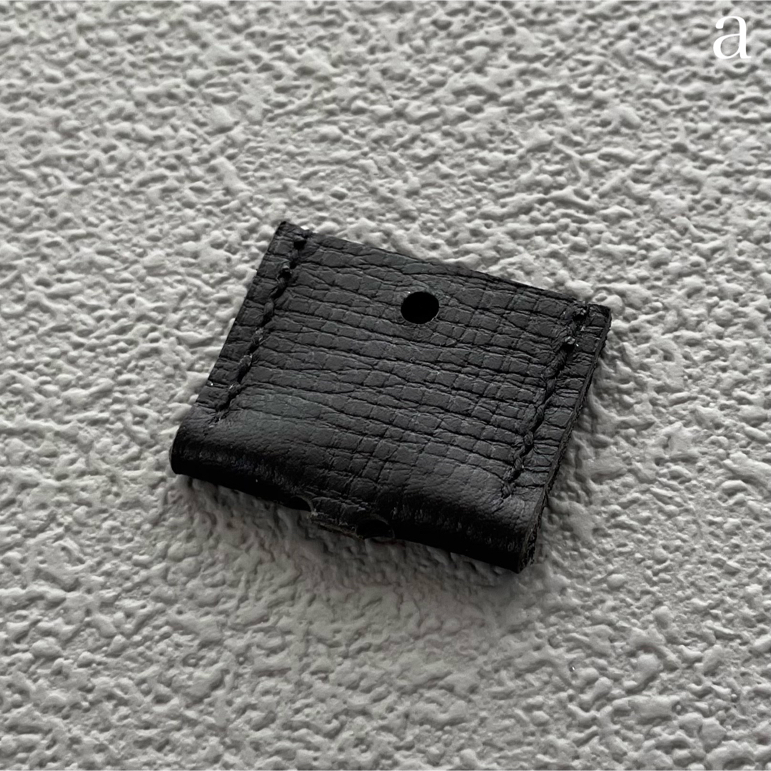 レザー キーカバー ハンドメイド 革 本革 革小物 黒 ブラック a メンズのファッション小物(キーケース)の商品写真