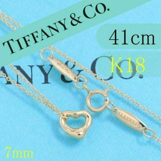 ティファニー(Tiffany & Co.)のティファニー　TIFFANY　K18PG　オープンハートネックレス　41cm　箱(ネックレス)