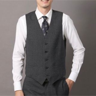 スーツカンパニー(THE SUIT COMPANY)のREDA社生地スーツカンパニーテーラードベスト　ハウンドトゥース　M 新品　ジレ(ベスト)