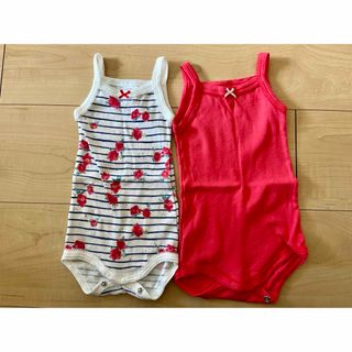 プチバトー(PETIT BATEAU)のプチバトー　キャミソール　ロンパース　Petit Bateau(肌着/下着)