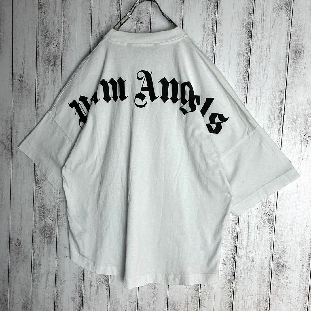 PALM ANGELS(パームエンジェルス)の【真贋済み・正規品】パームエンジェルス☆バックロゴ入りTシャツ ホワイト メンズのトップス(Tシャツ/カットソー(半袖/袖なし))の商品写真