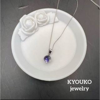 スワロフスキー　swarovski  ヘリオトロープ　ネックレス(ネックレス)