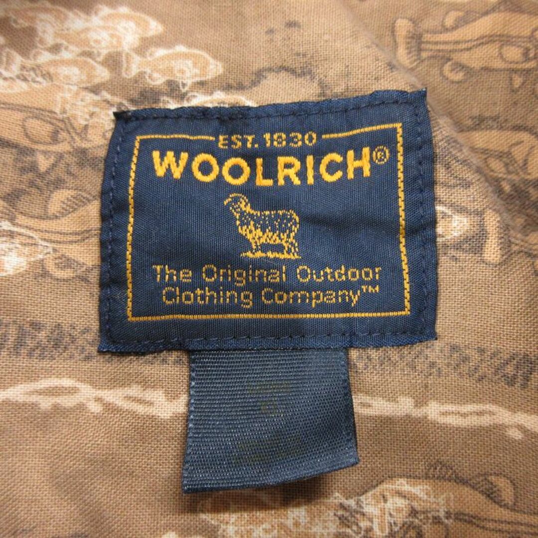 WOOLRICH(ウールリッチ)のXL★古着 ウールリッチ WOOLRICH 半袖 シャツ メンズ 魚 総柄 大きいサイズ ボタンダウン 茶系他 ブラウン 24apr11 中古 トップス メンズのトップス(シャツ)の商品写真