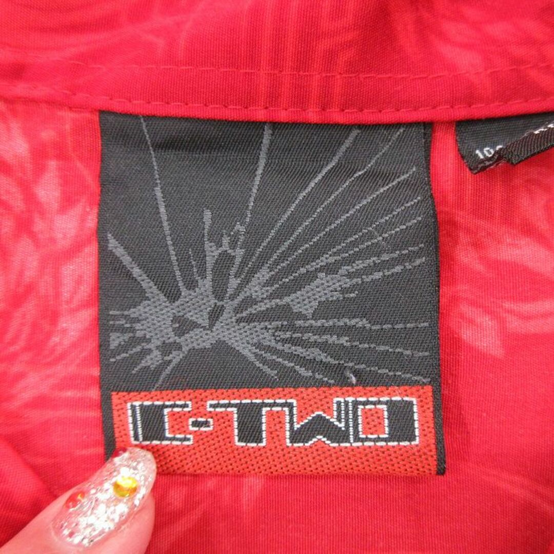 L★古着 半袖 シャツ メンズ 龍 開襟 オープンカラー 赤 レッド 24apr11 中古 トップス メンズのトップス(シャツ)の商品写真
