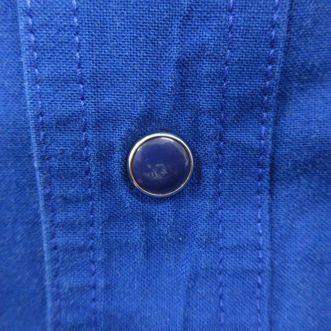 Wrangler(ラングラー)のXL★古着 ラングラー Wrangler 半袖 ウエスタン シャツ メンズ ネイティブ柄 大きいサイズ コットン 青 ブルー 24apr11 中古 トップス メンズのトップス(シャツ)の商品写真