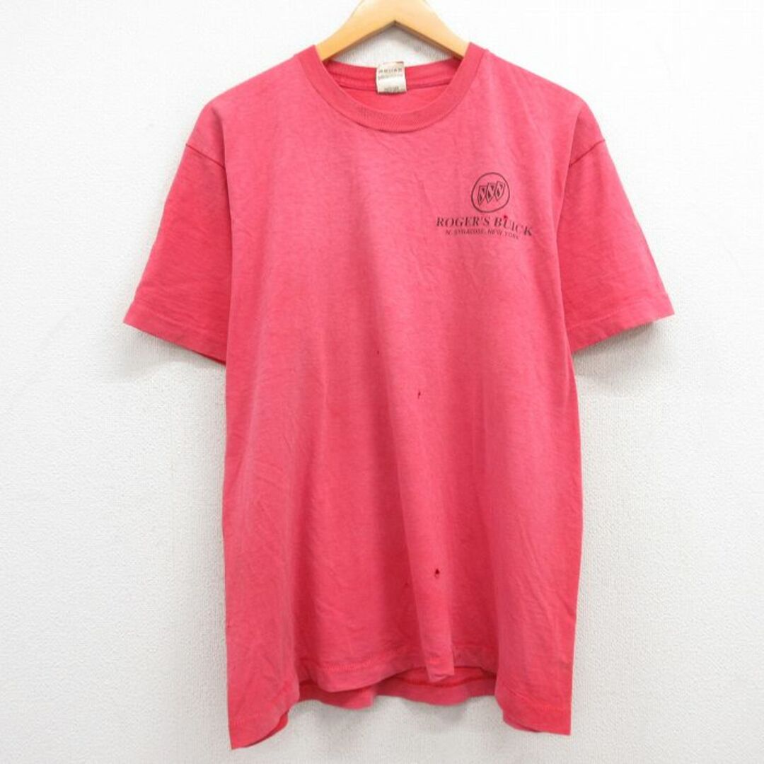 FRUIT OF THE LOOM(フルーツオブザルーム)のL★古着 フルーツオブザルーム 半袖 ビンテージ Tシャツ メンズ 80年代 80s 車 ビュイック スカイラーク コットン クルーネック USA製 赤 レッド 24apr11 中古 メンズのトップス(Tシャツ/カットソー(半袖/袖なし))の商品写真