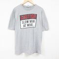 XL★古着 半袖 Tシャツ メンズ CAUTION 大きいサイズ クルーネック…