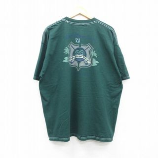 ディズニー(Disney)のXL★古着 半袖 ビンテージ Tシャツ メンズ 90年代 90s ディズニー DISNEY ゴルフ 99 大きいサイズ コットン クルーネック USA製 緑 グリーン 24apr11 中古(Tシャツ/カットソー(半袖/袖なし))