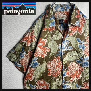 パタゴニア(patagonia)の【美品】パタゴニア　開襟　アロハシャツ　半袖シャツ　パタロハ　花柄　M(シャツ)