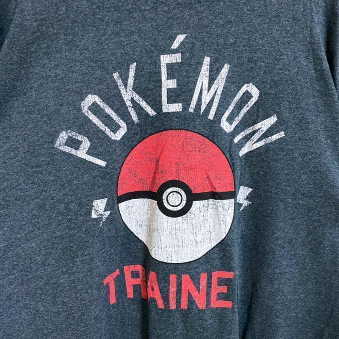 ポケモン モンスターボール トレーナー Tシャツ グレー USA古着 半袖 灰色 メンズのトップス(Tシャツ/カットソー(半袖/袖なし))の商品写真