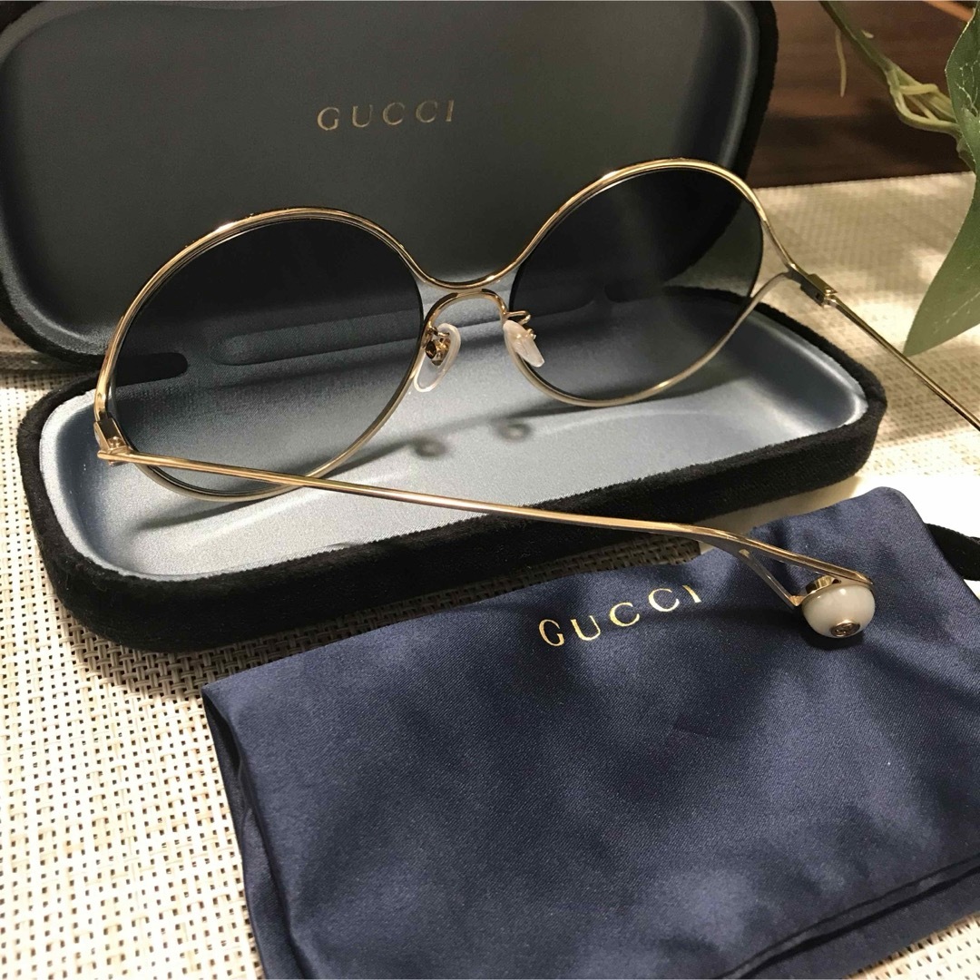 Gucci(グッチ)のGUCCI グッチ サングラス ケース付き 美品 レディースのファッション小物(サングラス/メガネ)の商品写真