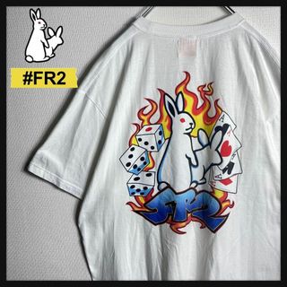 エフアールツー(#FR2)の【希少XLサイズ】FR2　ビッグロゴ入り定番カラーTシャツ　ビッグプリント　刺繍(Tシャツ/カットソー(半袖/袖なし))