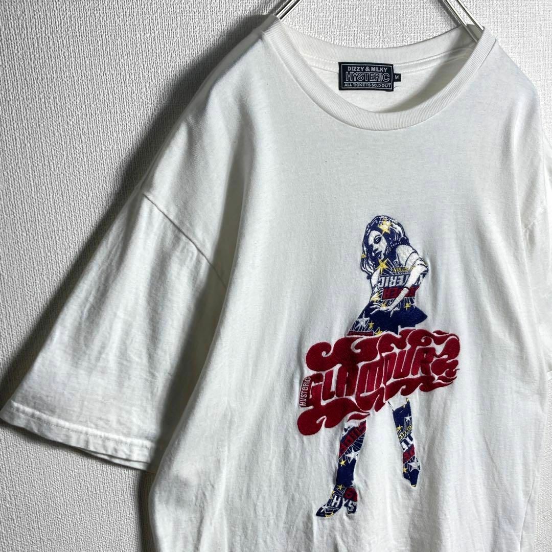 【美品】ヒステリックグラマー　刺繍ロゴ　VIXEN GIRL　Tシャツ　白　M古着屋KenKen
