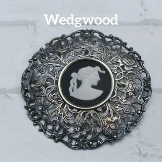 WEDGWOOD - 【匿名配送】 ウェッジウッド ブローチ シルバー カメオ 黒 2