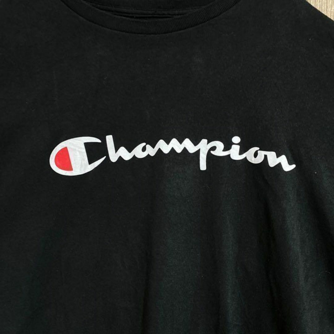 Champion(チャンピオン)のチャンピオン メンズ 半袖 Tシャツ ビッグシルエット 黒 ロゴT USA古着 メンズのトップス(Tシャツ/カットソー(半袖/袖なし))の商品写真