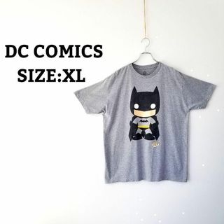 輸入 XL バットマン キャラ アメコミ Tシャツ グレー オーバーサイズ 灰(Tシャツ/カットソー(半袖/袖なし))