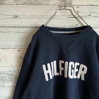 トミーヒルフィガー(TOMMY HILFIGER)のTOMMY HILFIGER メンズ　トレーナー　立体ロゴ　XL C1E(スウェット)