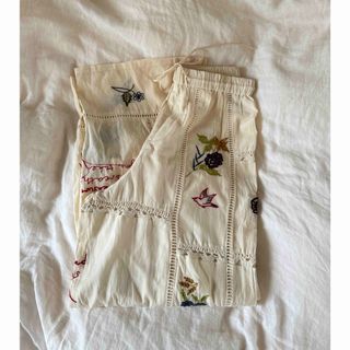 トゥデイフル(TODAYFUL)のEmbroidery Patchwork Trousers  38(カジュアルパンツ)