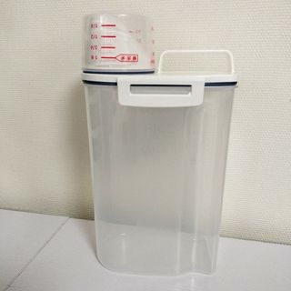 【同梱半額】中古 米びつ 2kg 冷蔵庫 横置き可 ライスストッカー(容器)