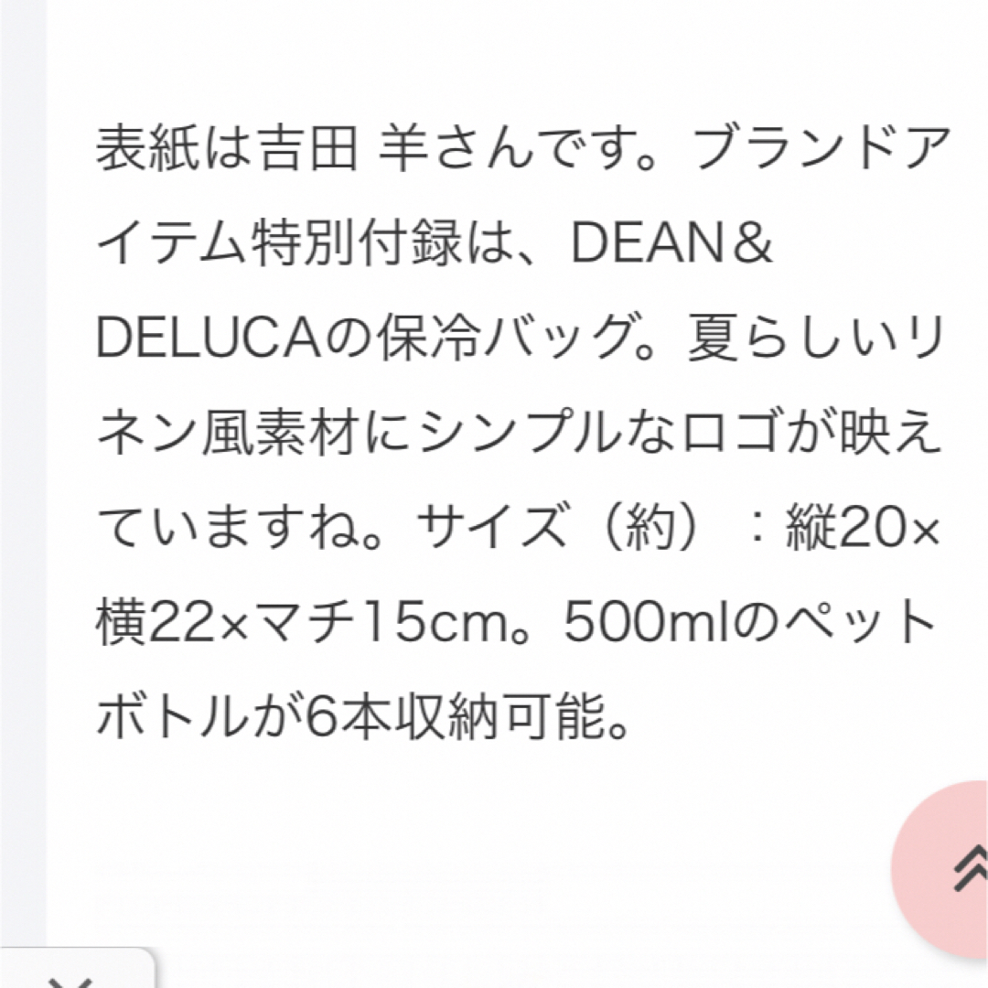 DEAN & DELUCA(ディーンアンドデルーカ)のDEAN＆DELUCA リネン風保冷バック インテリア/住まい/日用品のキッチン/食器(弁当用品)の商品写真