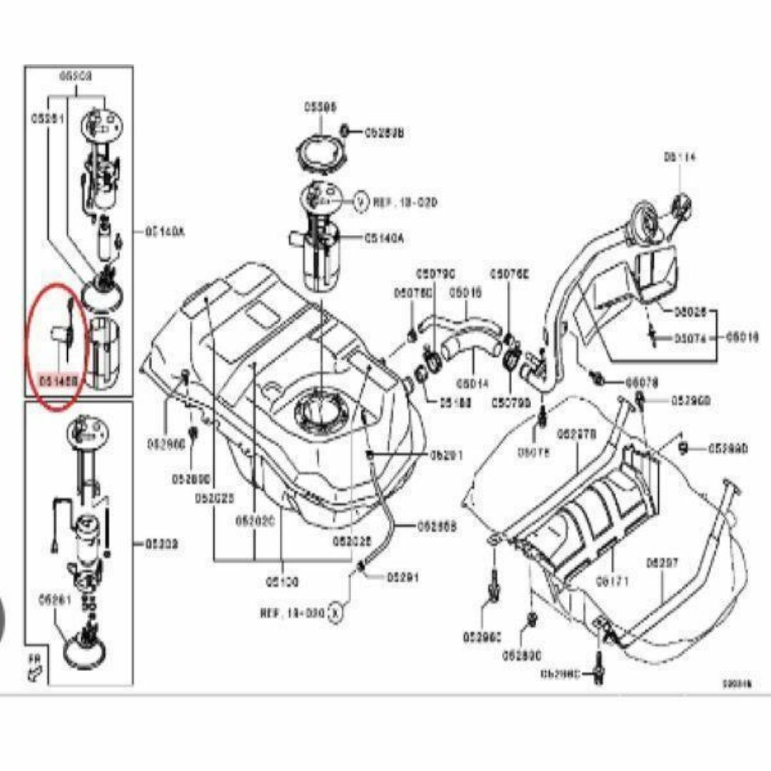 三菱(ミツビシ)のミツビシ アウトランダゲージ ユニット フューエル タンク 自動車/バイクの自動車(車種別パーツ)の商品写真