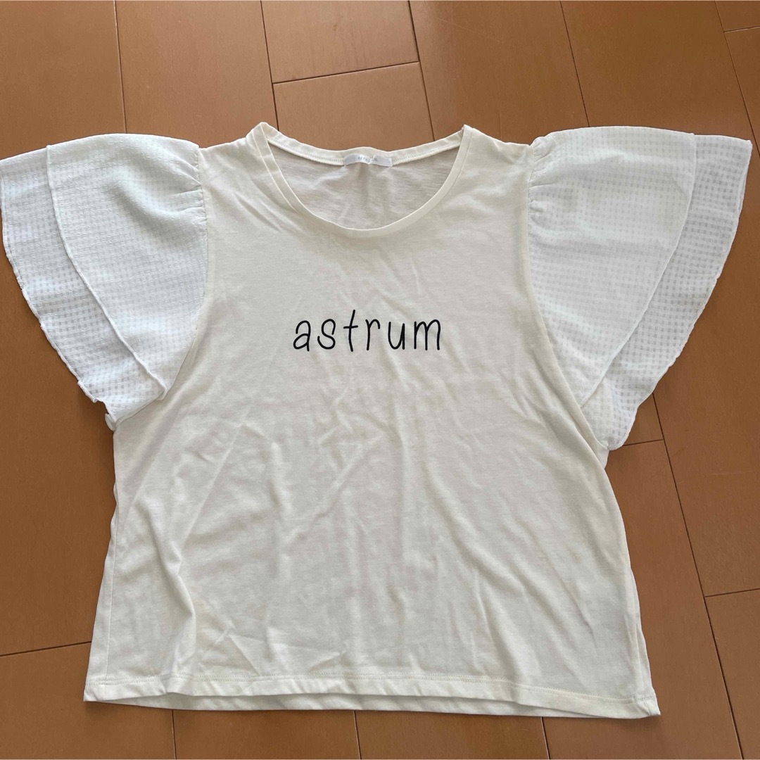 RETRO GIRL(レトロガール)のRETRO GIRL フリル袖が可愛いTシャツ レディースのトップス(Tシャツ(半袖/袖なし))の商品写真