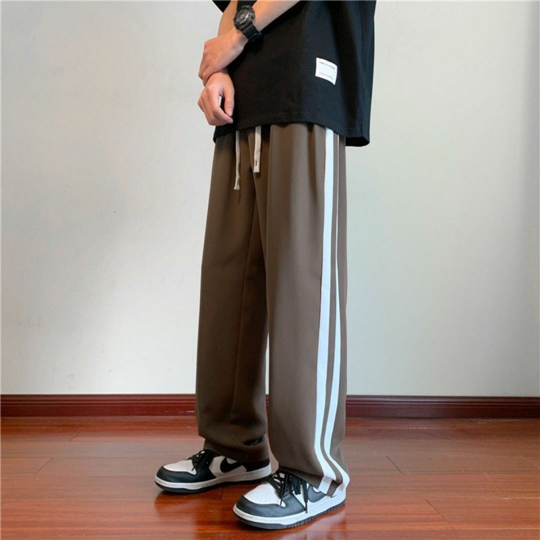 XXLカジュアルパンツ ラインパンツストレート 長ズボン クール メンズのパンツ(スラックス)の商品写真