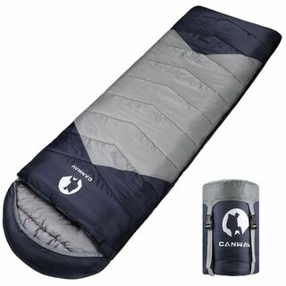 CANWAY 寝袋 シュラフ 封筒型 210T防水 キャンプ 保温 スリーピング(寝袋/寝具)
