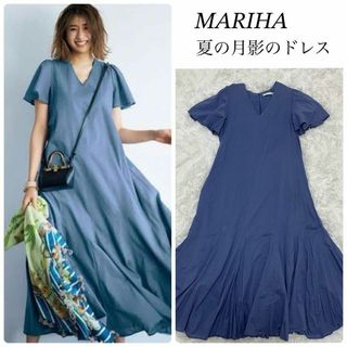 マリハ(MARIHA)のMARIHA マリハ 夏の月影のドレス 半袖 ロングワンピース 別注サイズ 36(ロングワンピース/マキシワンピース)