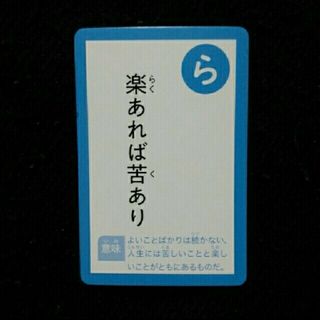 かるた 1枚 ／ 読み札「ら」(カルタ/百人一首)