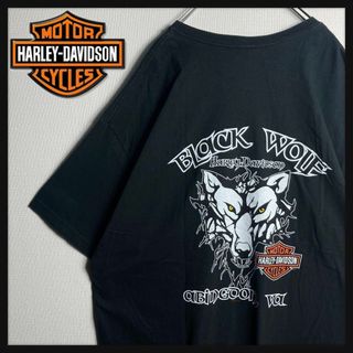 Harley Davidson - 【USA製】ハーレーダビッドソン　希少2XLサイズ　Tシャツ　狼　蛇　スネーク