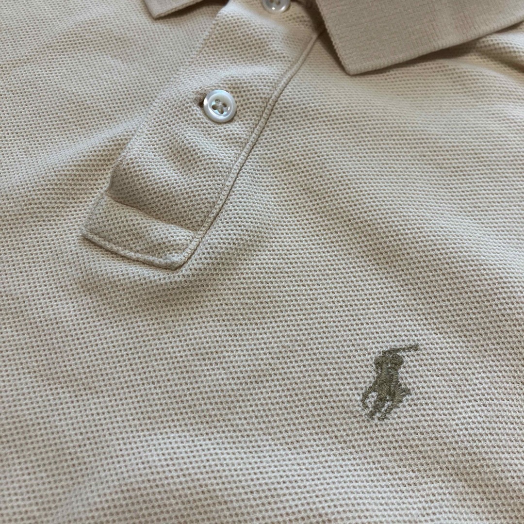 Ralph Lauren(ラルフローレン)のラルフローレン　ポロシャツ　レディース　サイズＬ　ベージュ レディースのトップス(ポロシャツ)の商品写真