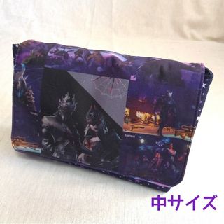 手作り☆保冷保温お弁当ケース☆横入れタイプ☆フォートナイト&紫スター(外出用品)