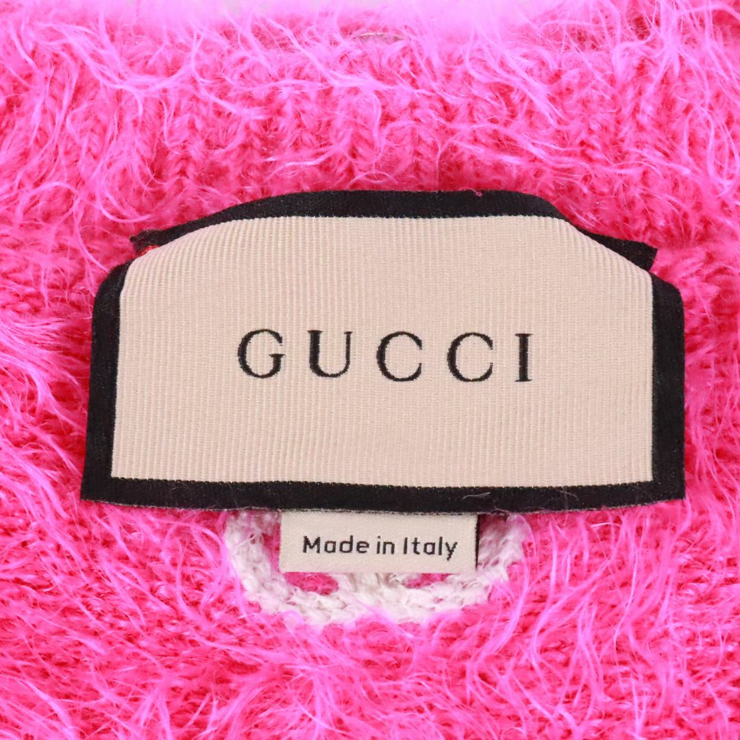 Gucci(グッチ)のGUCCI グッチ カーディガン　ピンク　Ｓ レディースのトップス(カーディガン)の商品写真