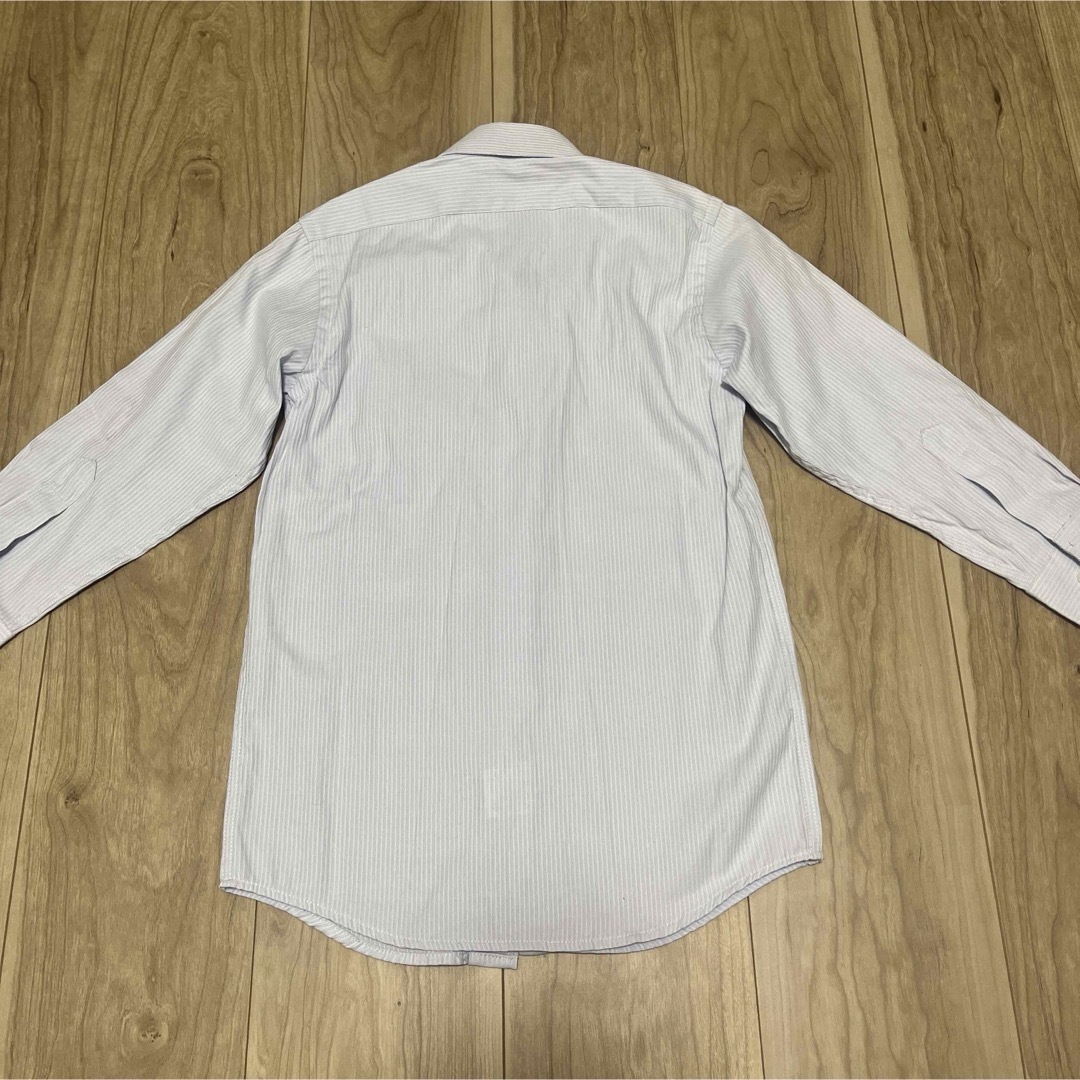 カッターシャツ　120㎝　白水色　ストライプ　ネクタイ付　フォーマル キッズ/ベビー/マタニティのキッズ服男の子用(90cm~)(ドレス/フォーマル)の商品写真