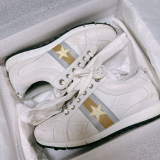 ジミーチュウ(JIMMY CHOO)のJIMMY CHOO レザースニーカーRAFI White(スニーカー)