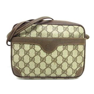 グッチ(Gucci)のGUCCI(グッチ) ショルダーバッグ GGプラス・GGスプリーム ベージュ×ダークブラウン PVC(塩化ビニール)×レザー(ショルダーバッグ)