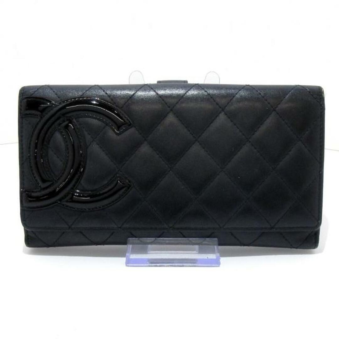 CHANEL(シャネル)のCHANEL(シャネル) 長財布 カンボンライン 黒 ラムスキン レディースのファッション小物(財布)の商品写真