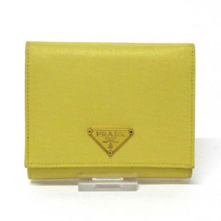 プラダ(PRADA)のPRADA(プラダ) 3つ折り財布 - イエロー ナイロン(財布)