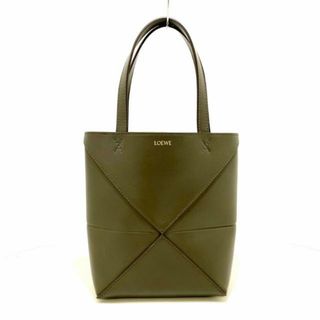 LOEWE - LOEWE(ロエベ) トートバッグ パズルフォルド トート ミニ A657V25X01 ダークカーキグリーン 折りたたみ シャイニーカーフ