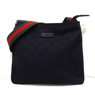 グッチ(Gucci)のGUCCI(グッチ) ショルダーバッグ GG柄,シェリー(ウェブ) 146309 黒×グリーン×レッド ジャガード×レザー(ショルダーバッグ)