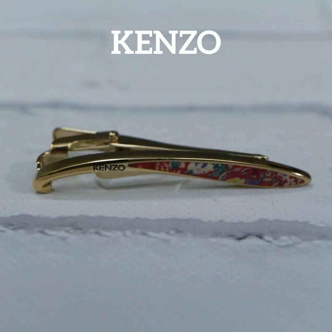 【匿名配送】 KENZO ケンゾー タイピン ゴールド 花 赤 メンズのファッション小物(ネクタイピン)の商品写真