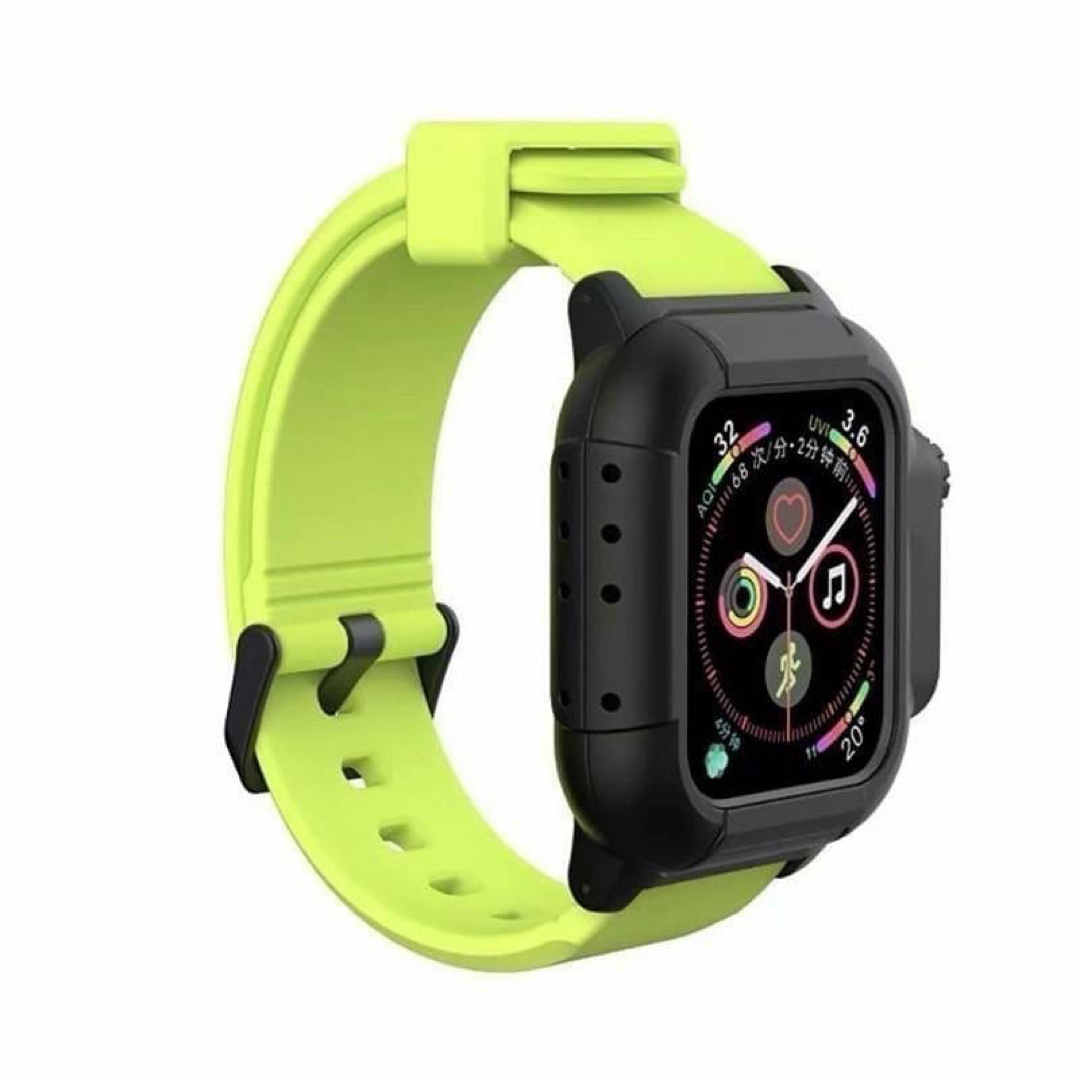 Applewatch カバーバンド イエロー 40mm 防水 保護ケース メンズの時計(ラバーベルト)の商品写真