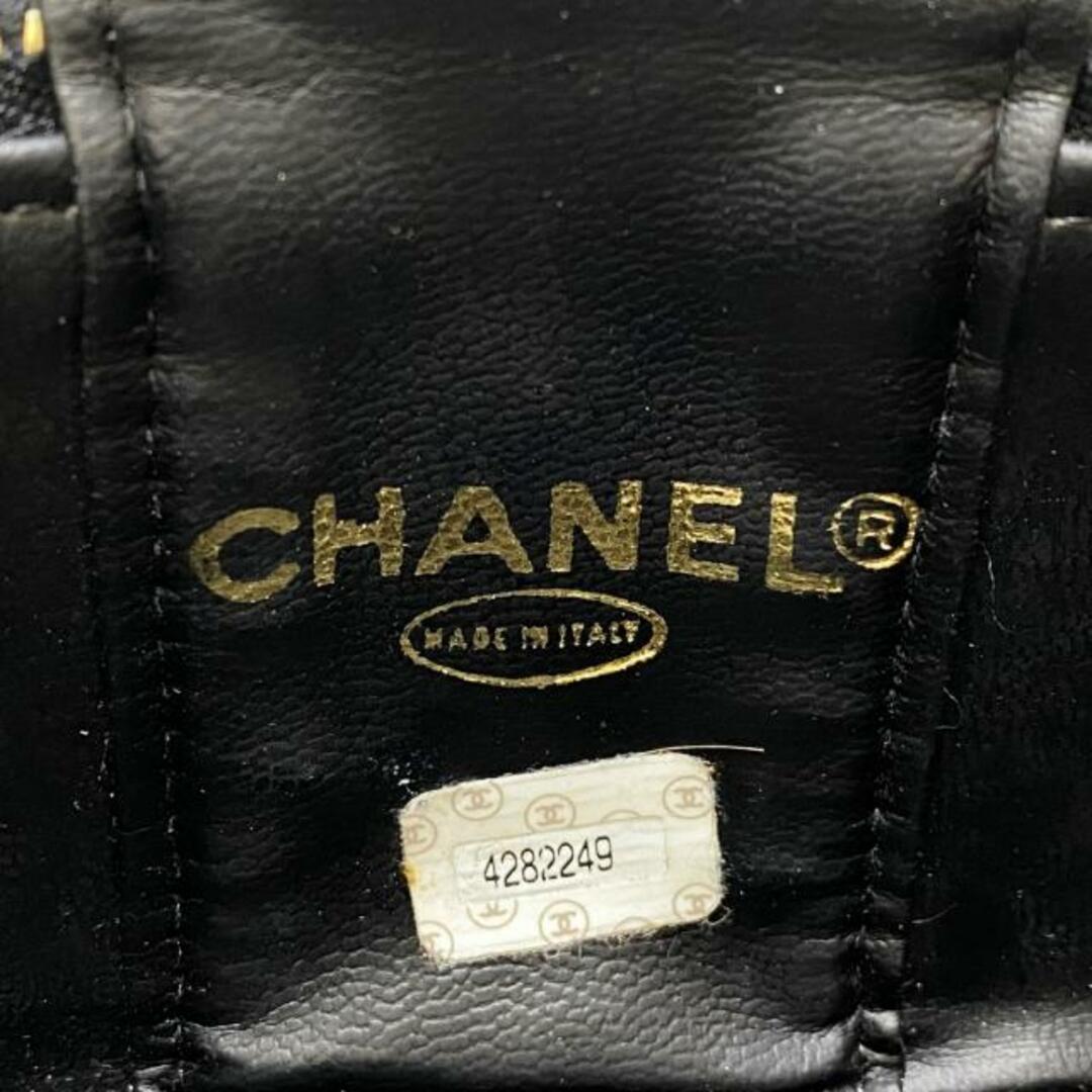 CHANEL(シャネル)のCHANEL(シャネル) バニティバッグ - 黒 ゴールド金具 キャビアスキン レディースのバッグ(その他)の商品写真